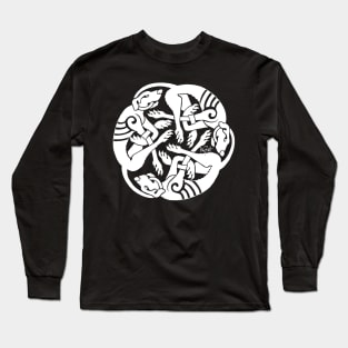 Triple Irish Wolfhound Wheel White Long Sleeve T-Shirt